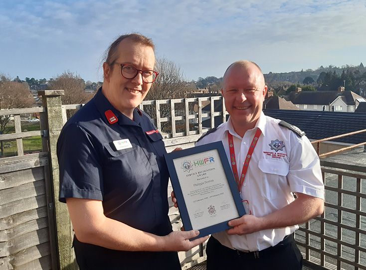 Crew Commander Philippa Denton retires after 32 years with HWFRS