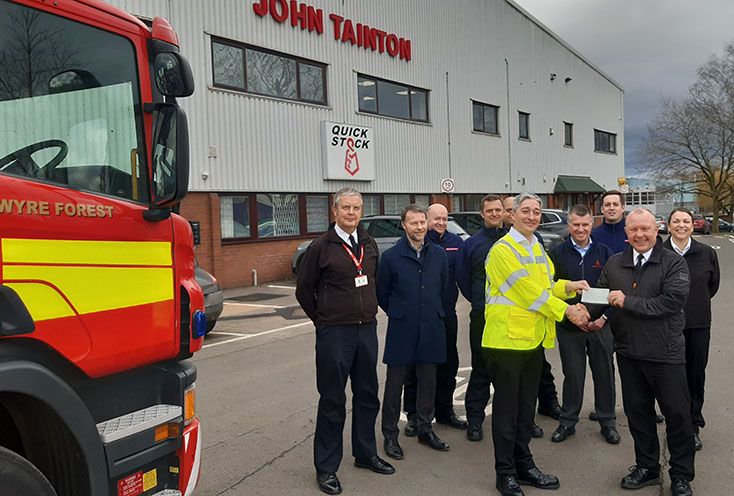 Company’s remarkable gesture following Kidderminster Hoo Farm Fire