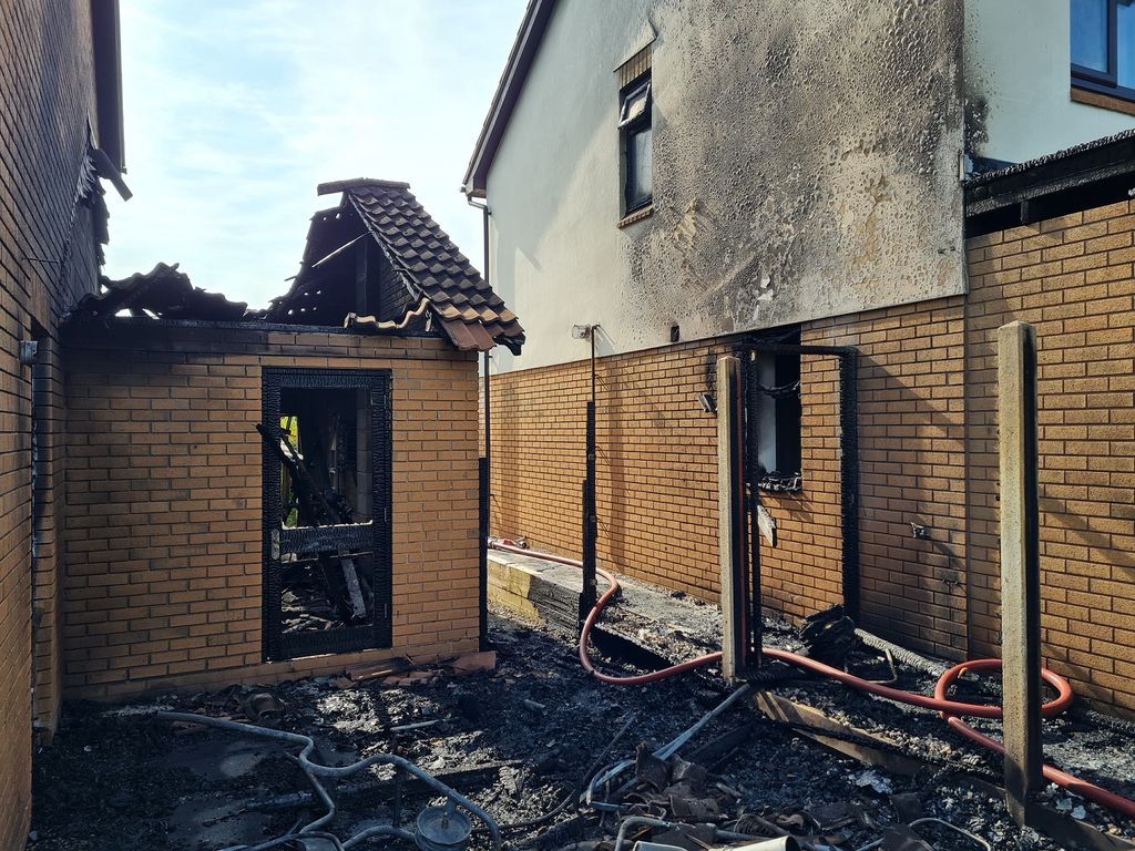 Barbecue warning after fire at Hereford homes