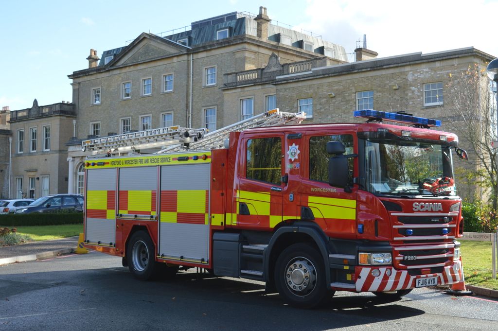 Fire appliance at Hindlip HQ