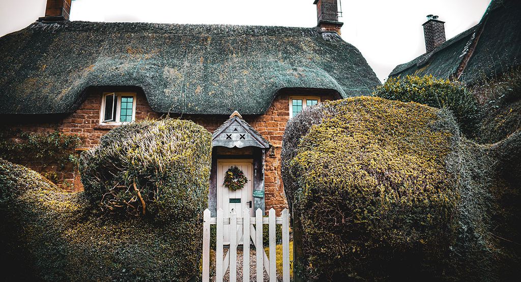 Thatched roofs.