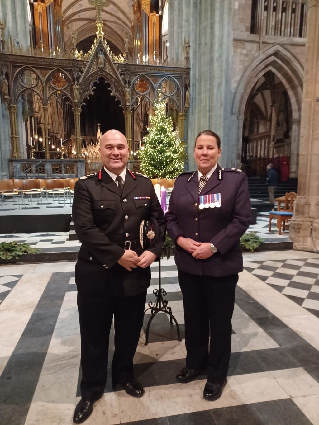 HWFRS joins West Mercia Police and other emergency services at Blue Light Carol Service in Worcester Cathedral