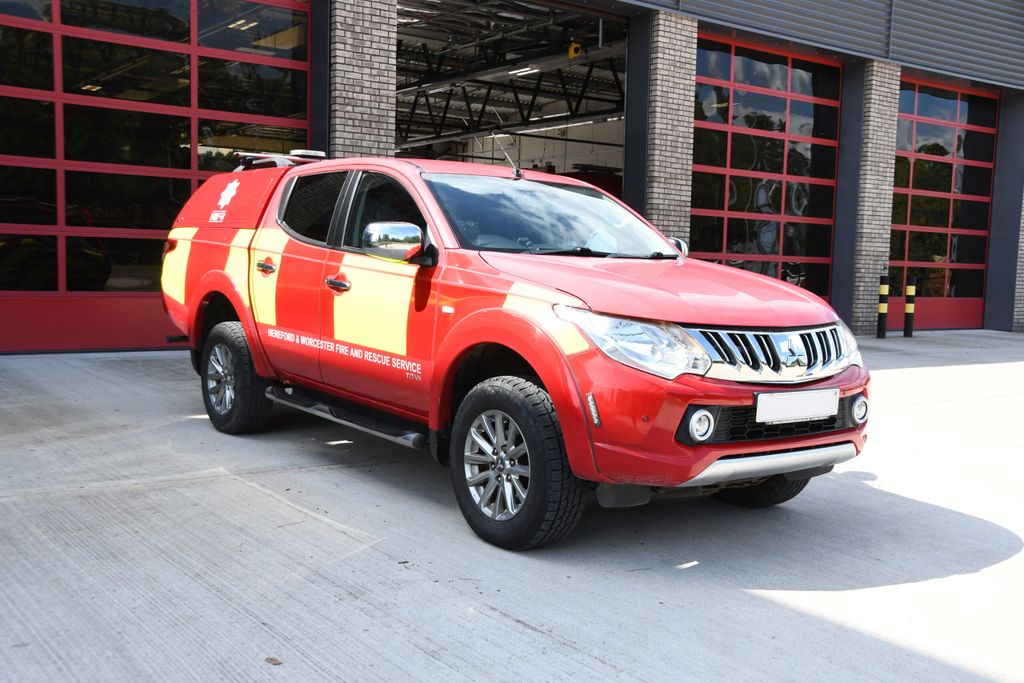 crew carrier in front of Wyre Forest fire station